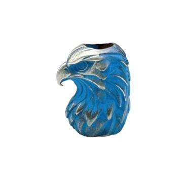 Imagem de Pingente feito à mão de latão com contas de cabeça de águia, joias personalizadas para entusiastas de bricolage, acessórios de berloque de contas de paracord ideais, Medium, Latão, Sem Pedra Preciosa