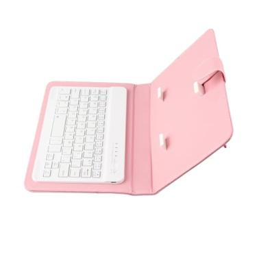 Imagem de Estink Capa de Teclado Sem Fio Universal Suporte Dobrável Compatível Com IOS Phones de 4,5-6,8 Polegadas Teclado Magnético Removível Capa Protetora de Couro PU (PINK)