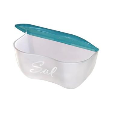 Imagem de Starlux - Saleiro de Plástico 1 L com Tampa em Polipropileno (BPA Free) | Material Atóxico | Cores Sortidas | Ideal para Armazenamento Seguro de Sal