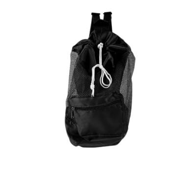 Imagem de GLOGLOW Mochila Portátil para Crianças, Mochila Com Cordão de Malha, Nylon, Bolsa Leve para Armazenamento de Brinquedos de Praia, Preto, 17,3 X 11,4 Polegadas, Suprimentos de Armazenamento Nan (Preto)
