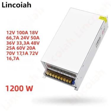 Imagem de Fonte De Alimentação Ajustável De 1200W AC 100-240V Para DC 12V 18V 24