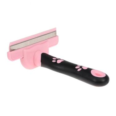 Imagem de Ferramenta de Higienização para Gato Pente Emaranhados Nós Perda Pelo Grip Handle Brush Gatos Desembaraçamento Cabelo Solto Descamação Sujeira Pelos Mortos Subpelagem Massagem na Pele Promover Pelagem