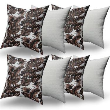 Imagem de Almofadas Decorativas 8 Unidades Com Ziper e Refil Silicone - RT MAGAZ
