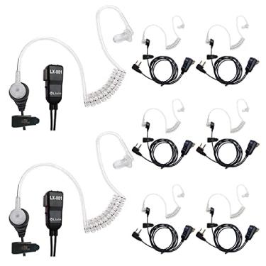 Imagem de Lixin Fone de ouvido de rádio bidirecional, fone de ouvido walkie talkie, fones de ouvido de segurança transparentes, compatível com Midland AVPH3, para Walkie Talkie Midland com PTT/VOX - preto, 8