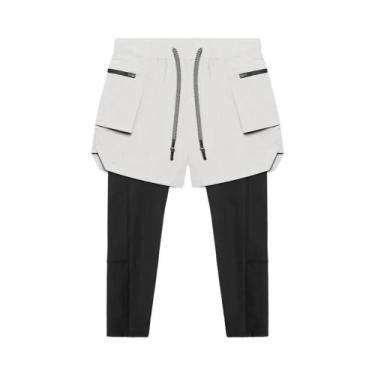 Imagem de Shorts De Corrida Masculinos 2 Em 1 De Compressão, Secagem Rápida E Re