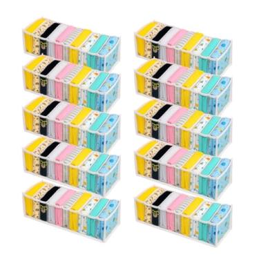 Imagem de Kit 10 Colmeia organizadora de gavetas baby e adulto para calcinhas,cuecas, meias roupas de bebê (10x15x35cm) M - Primeline