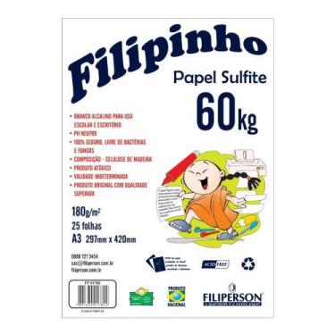 Imagem de Bloco Sulfite A4 180g 60kg C/ 50 Folhas Filiperson 01780