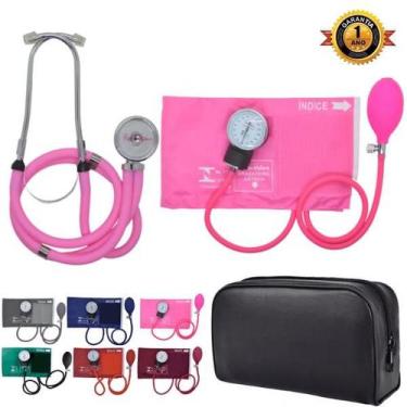 Imagem de Aparelho Pressão Esfigmomanômetro Aneroide + Estetoscópio Rappaport Du