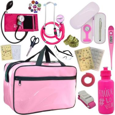 Imagem de Kit Enfermagem Top Cores Premium Completo Estagio Estetoscopio Aparelh