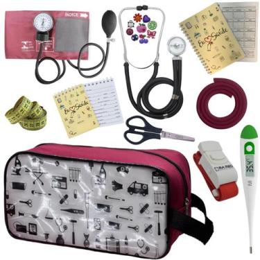 Imagem de Kit Enfermagem Profissional Glicose Estagio Saude Completo - PREMIUM, 