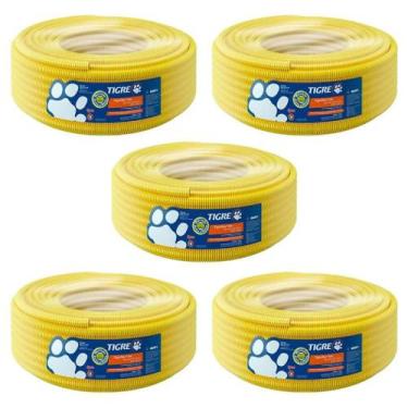 Imagem de Kit 5 unidades - tigre tubo corrugado amarelo 3/4 (25 mm - tigreflex) 