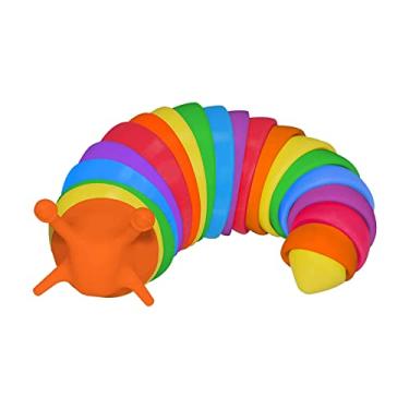 Imagem de Brinquedo Fidget Slug para Alivio de Estresse Esticável Articulado Estimulação Sensorial Flexível Adultos Relaxante Ótimos Portátil e Fácil Brincar