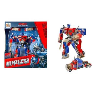 Imagem de Brinquedo Robô Transform Opti Prime carreta Grande 42cm - Transformers