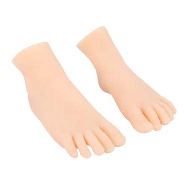 Imagem de Dioche Modelo de pé de Silicone Simulação Manequim de pé Artificial para Desenho Prática Adereços de Desempenho Macio Durável Material de Silicone Tamanho 19 20 par