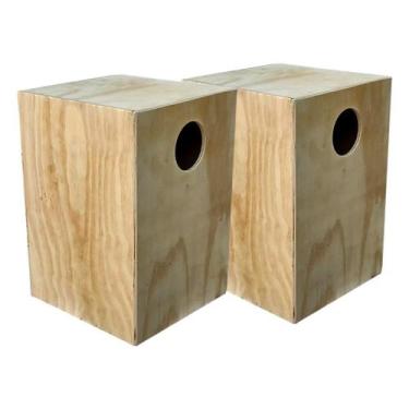 Imagem de Ninho Vertical Em Madeira Para Grande Porte Psitacídeos Ring Neck 2 Un