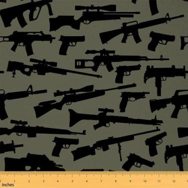 Imagem de Arma de tecido da The Yard, metralhadoras Army Green 1 Yard - Erosebri