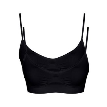 Imagem de Kit com 2 Tops sem Aro e sem Bojo Loba 41100-001, Preto, PP