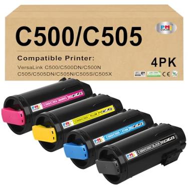 Imagem de Cartucho de toner de alta capacidade C500 C505 de substituição para Xerox Versalink C500 C505 para usar com tinta de impressora C500 C500DN C500N C505 C505DN C505S C505N (preto, ciano, magenta