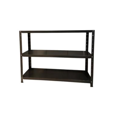 Imagem de Prateleira Industrial em Aço 3 Bandejas Estante Multiuso para Lavanderia Cozinha Escritório(Preto)