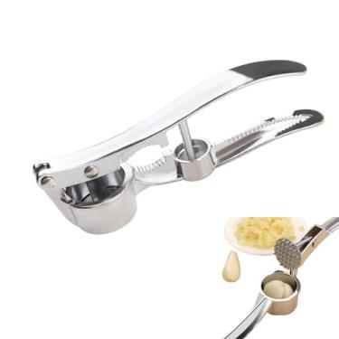 Imagem de Espremedor de alho multifuncional 3 em 1 – Picador de alho resistente, triturador de gengibre e biscoito de nozes/pitter de cereja, ergonômico fácil de espremer, à prova de ferrugem e lavável na