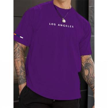 Imagem de Camiseta T-Shirt Masculina LOS ANGELES Urban Street Manfinity 100% Alg