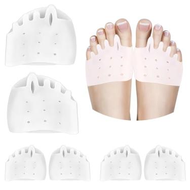Imagem de SooGree 3 pares de almofadas de gel para metatarso com bola de pés, separadores de dedo do pé, espaçadores de dedo grande, corretor de joanetes, almofada, neuroma, calos, pés diabéticos, dedo do