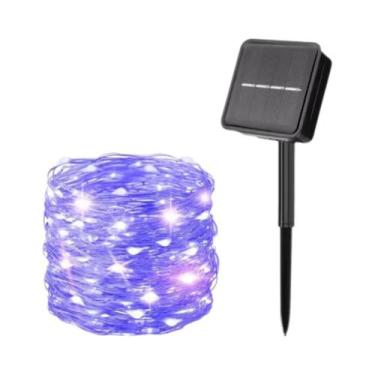 Imagem de Luz De Cordão Solar LED, Guirlanda De Fadas Com Fio De Cobre Para Deco