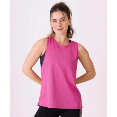Imagem de Blusa Regata Feminina Fitness Vazado Marisa-20018, Rosa, P