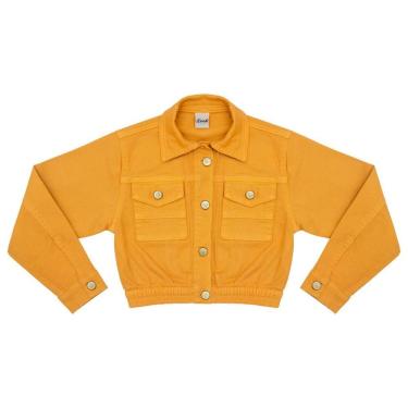 Imagem de Jaqueta Juvenil Look Jeans Cropped Sarja - MAGENTA - 8-Feminino