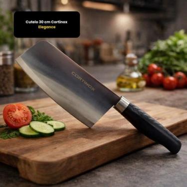 Imagem de Cutelo Inox 30 Cm Cortinox Elegance Faca Profissional Cozinha Açougue 