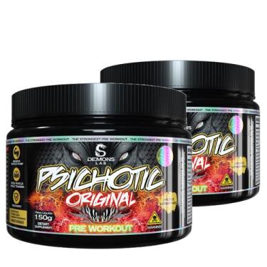 Imagem de 2x Pre Treino Psichotic Frutas Vermelhas 150g - Demons Lab