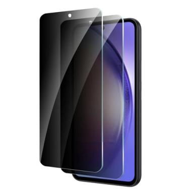 Imagem de Para Samsung Galaxy S23 FE, 2 PCs com Vidro Temperado Protetor de Tela Filme de Vidro de Privacidade