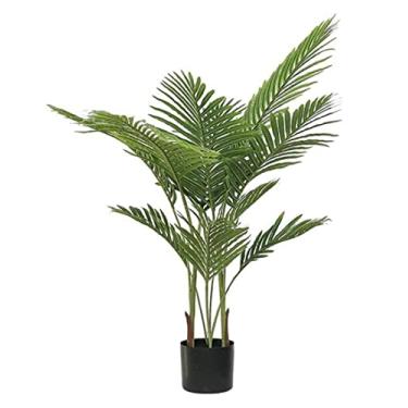 Imagem de SLGGPJBU Plantas falsas planta artificial árvore artificial simulação planta verde interior grande planta verde sala de estar quarto vaso ornamento plantas artificiais interior exterior, 140 cm