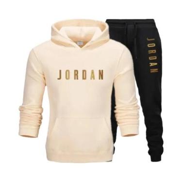 Imagem de Conjunto De Moletom Masculino De Lã Com Capuz Para Primavera - Calça E