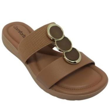 Imagem de Chinelo Ramarim Feminino Napa Ouro Madeira-Feminino