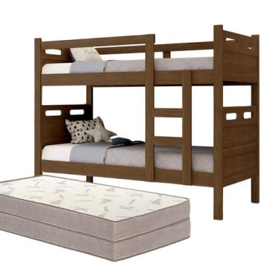 Imagem de Beliche Solteiro Compacta Com Escada Lateral Segura Vira Duas Camas Co