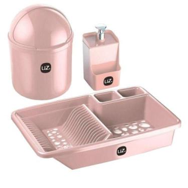 Imagem de Kit Pia Multiuso de Plástico Uz, ROSA