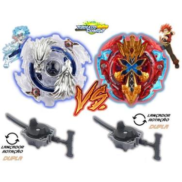 Imagem de Kit 2 Beyblade Burst Luinor Vs Xcalius + 2 Lançadores Beyblade Burst -