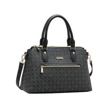 Imagem de Bolsa Elemento Gráfico Casual - Alça de Mão - Preto - Chenson 3485288