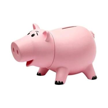 Imagem de Cofrinho Ham Do Toy Story 4 Rosa 21cm Em PVC, Modelo De Caixa De Dinhe