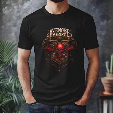 Imagem de Camiseta Manga Curta Banda Avenged Sevenfold 100% Algodão - NoBrand, P