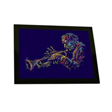 Imagem de Quadro Decorativo Homem Tocando Saxofone Ilustração Vetor V10 Decoração Poster Quarto Sala