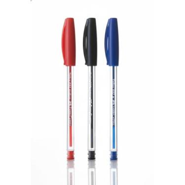 Imagem de Kit 3 canetas esferográfica faber castell trilux ponta media - Faber-C