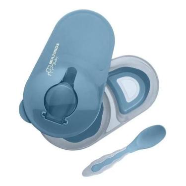 Imagem de Prato Fundo Com Divisória e Colher - Baby Menino - Multikids