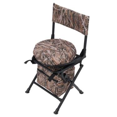 Imagem de Generic Cadeira de Acampamento Giratória de 360 ​​graus, Banco Portátil Leve e Dobrável, para Observação de Jogos de Pesca