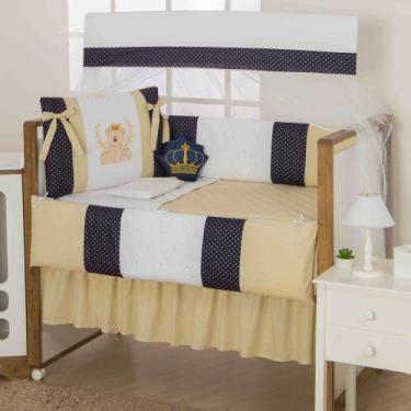 Imagem de Kit berço completo 11 peças masculino e feminino arco iris nuvem passa