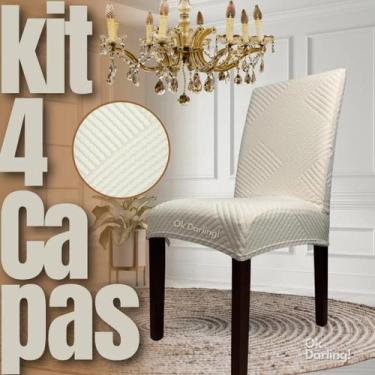 Imagem de Australiana - Kit 4 Capas de Cadeira Linha Gold - Creme - OK Darling