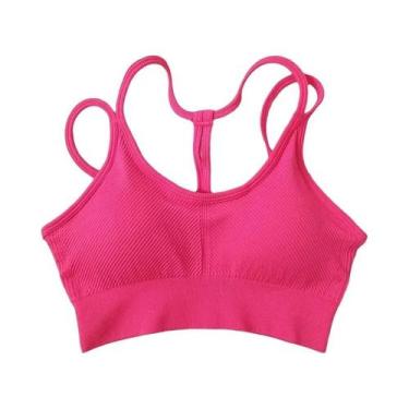 Imagem de Top Esportivo Feminino Sem Costura, Elástico, Sem Costas, Com Bojo, Pa