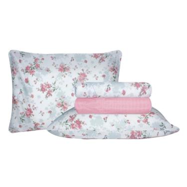 Imagem de Jogo De Cama Duplo Casal 4 Peças 140 Fios 250x220cm Amelie Realce Premium - Sultan