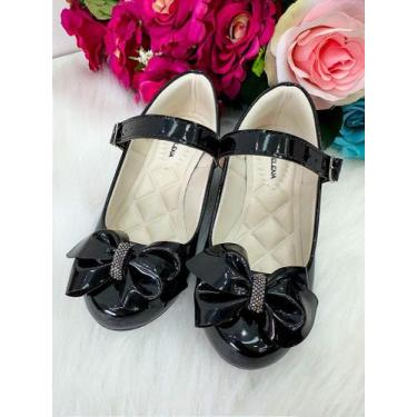 Imagem de Sapatilha Flor Di Mila Rubia com Saltinho Preta para Meninas, Preto, 2